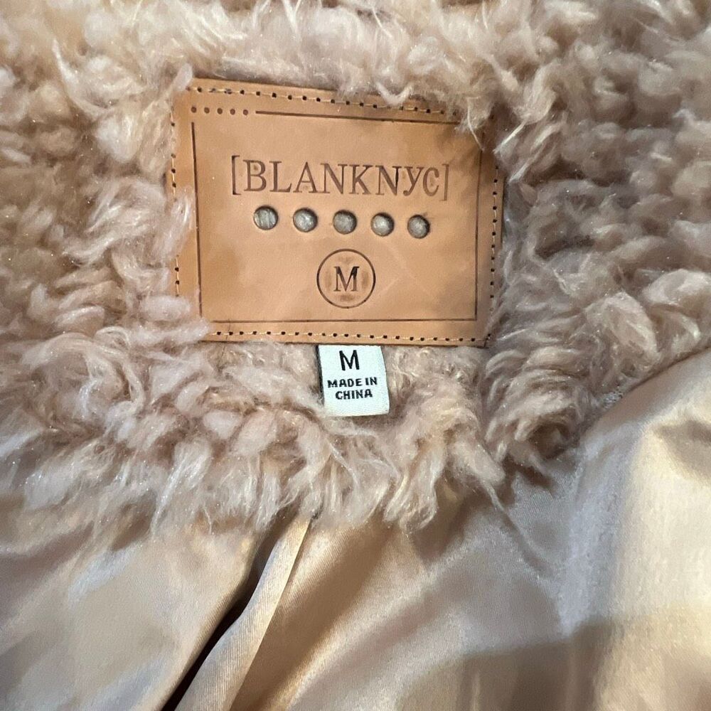 Blank NYC Teddy Cropped Jacket in Caramel Brown Size Medium - Picture 4 of 6